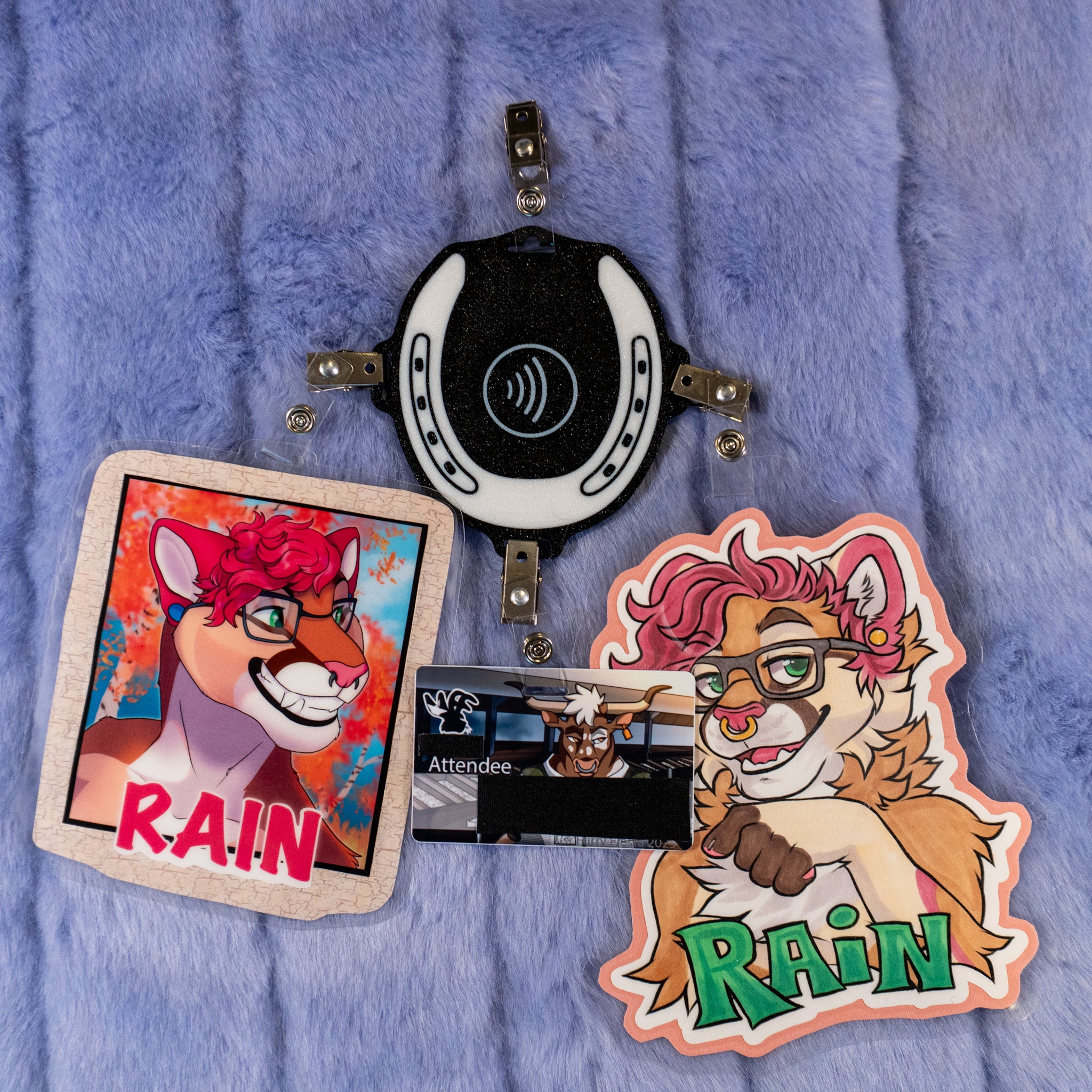 Custom Horseshoe Lanyard/Clip Tag with NFC