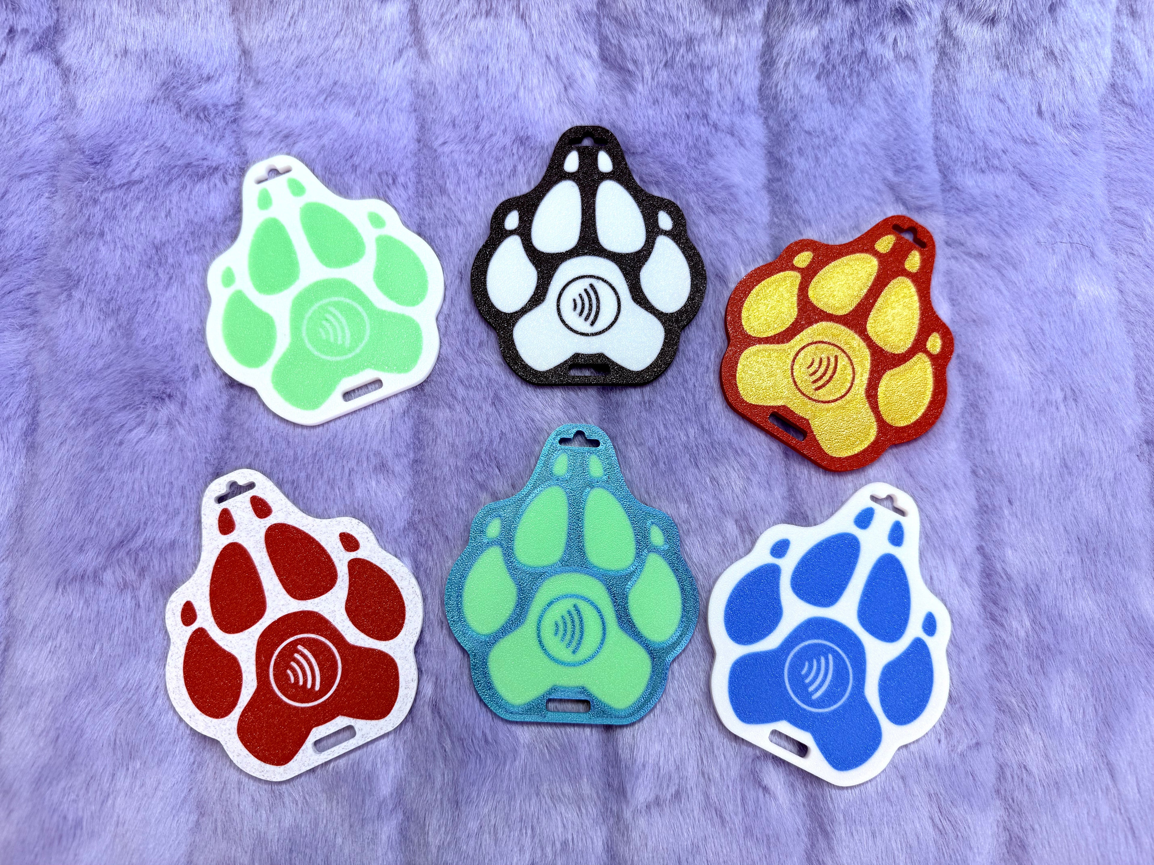 Paw Lanyard/Clip Tag with NFC