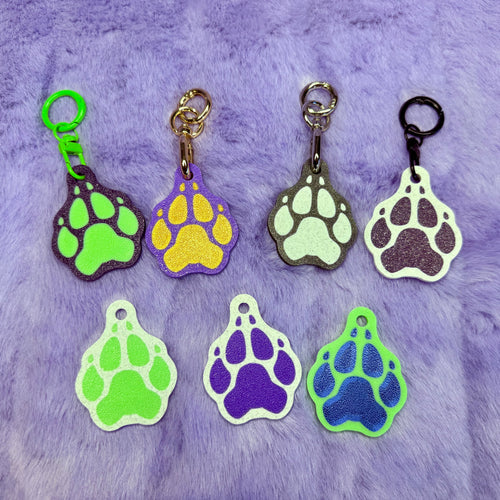 Custom Paw Collar Tag with NFC