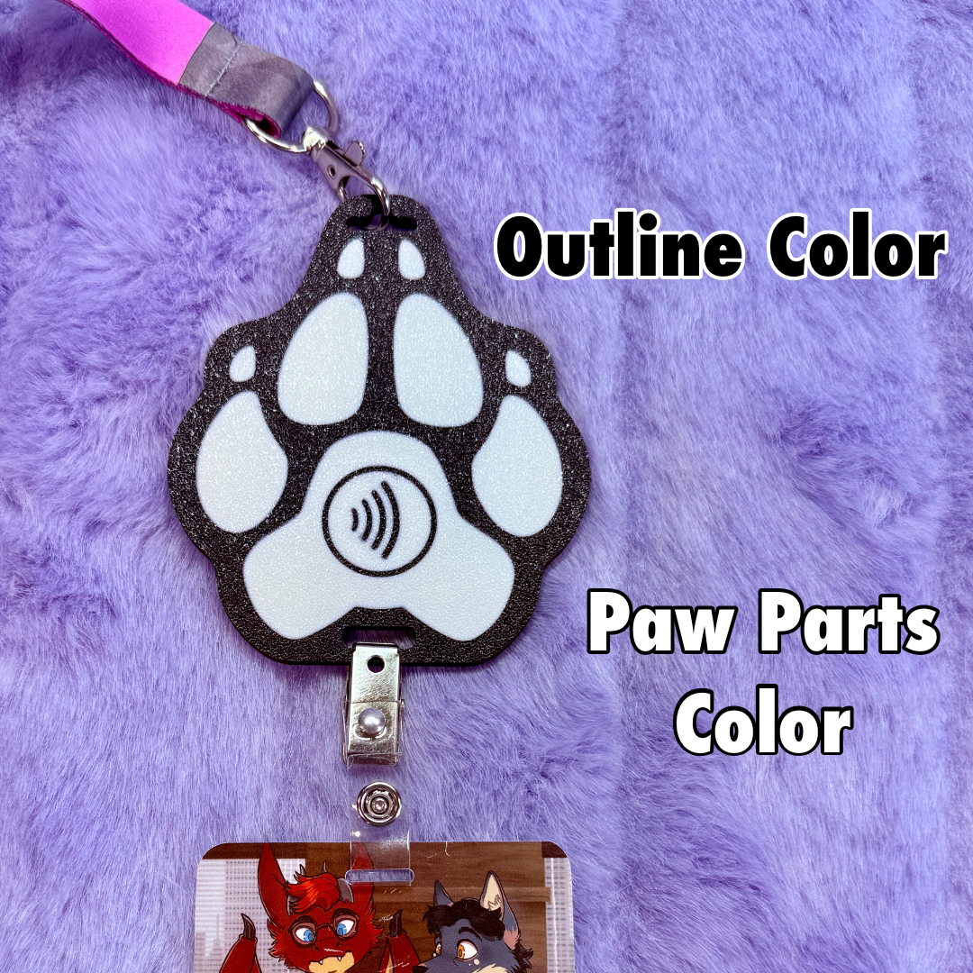 Paw Lanyard/Clip Tag with NFC