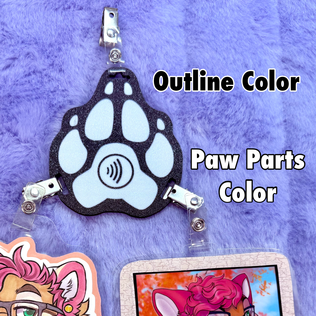 Paw Lanyard/Clip Tag with NFC