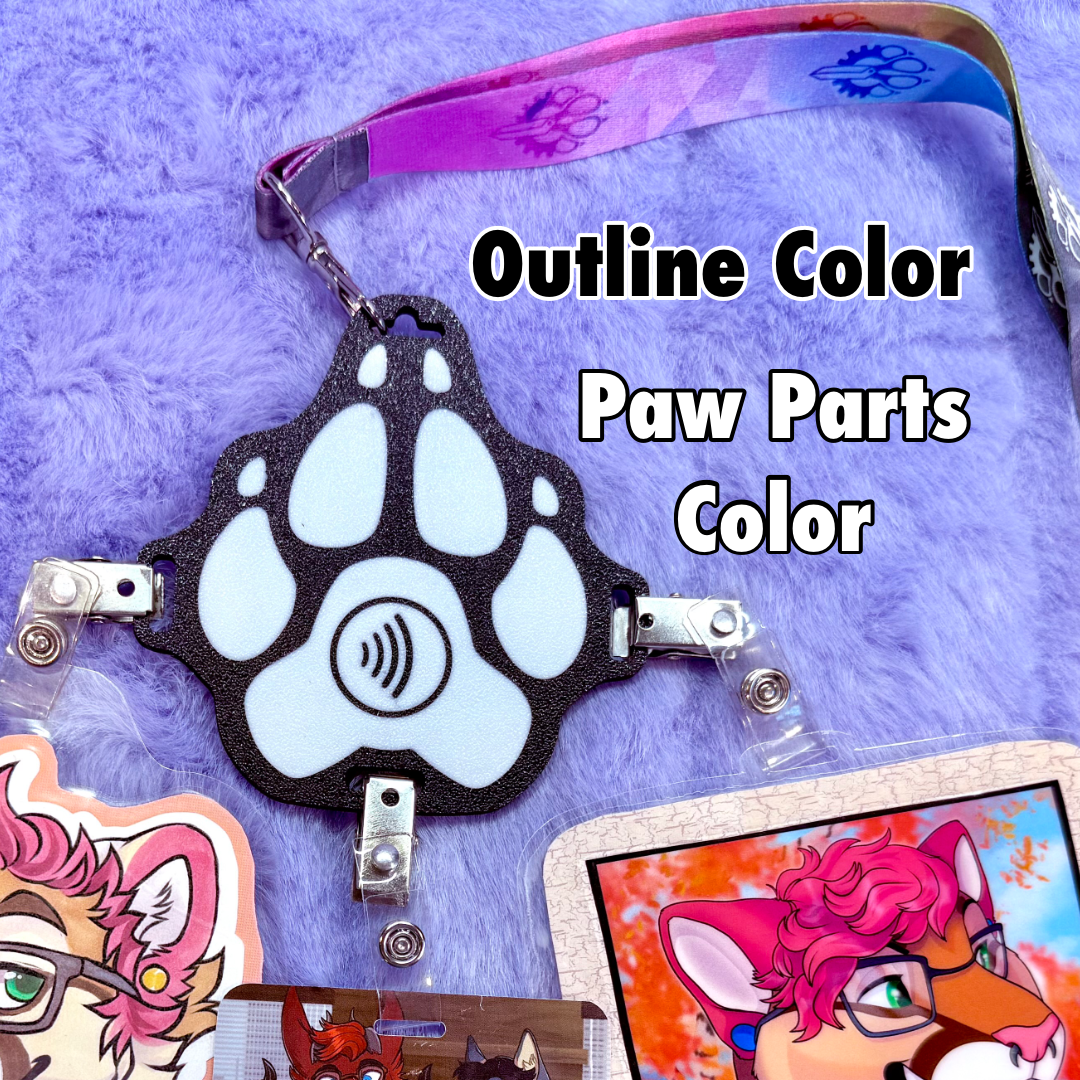 Paw Lanyard/Clip Tag with NFC