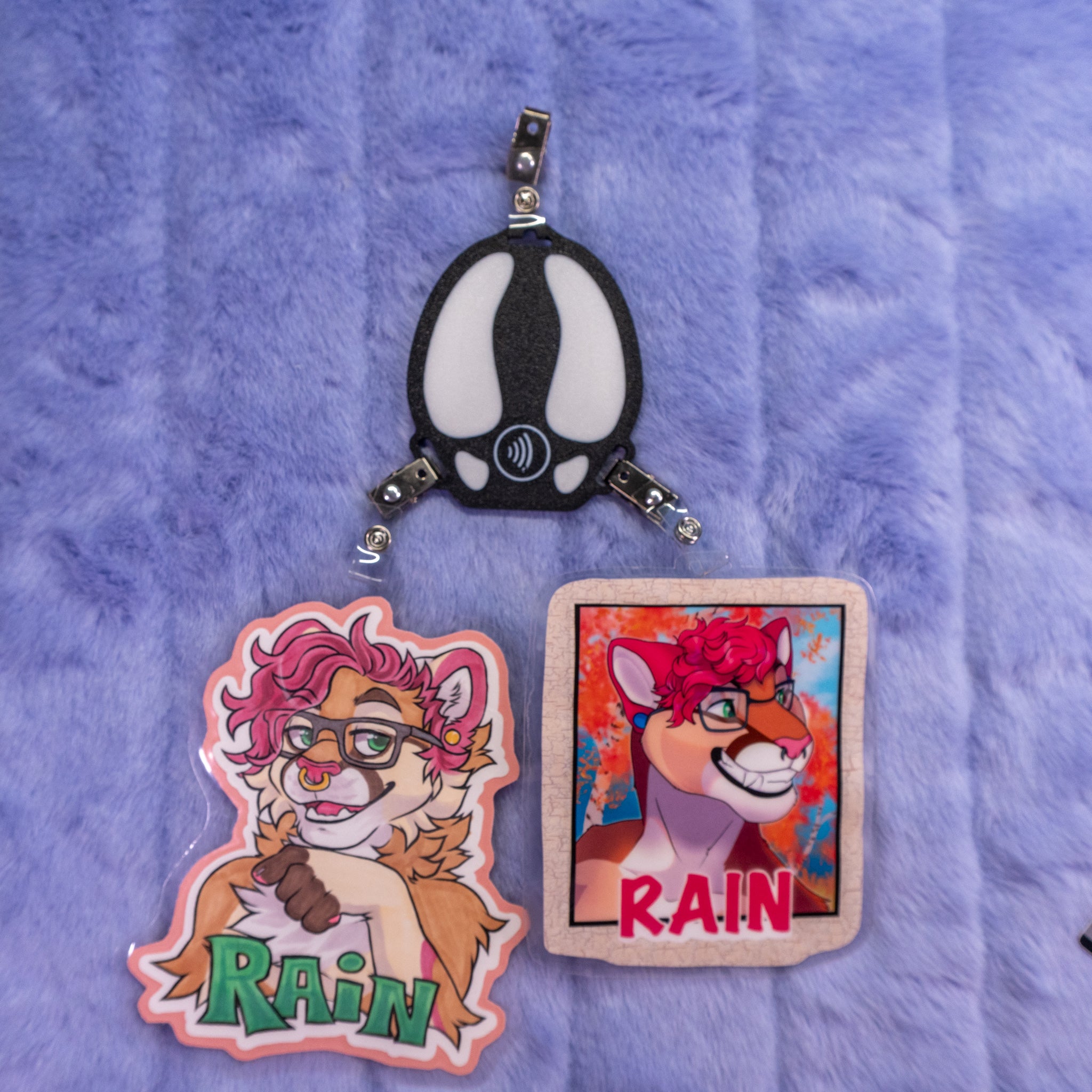 Custom Deer Print Lanyard/Clip Tag with NFC