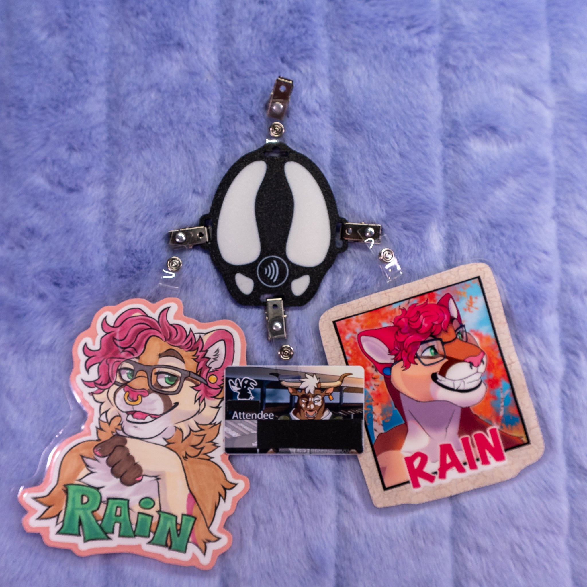Custom Deer Print Lanyard/Clip Tag with NFC